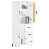 Highboard White 69.5x34x180 cm Engineered Wood 3199809