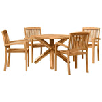 Garden Dining Set 3 pcs Brown Solid Acacia wood 3255792