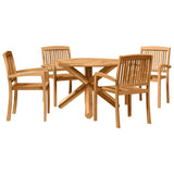 Garden Dining Set 3 pcs Brown Solid Acacia wood 3255792