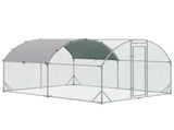 Walk In Chicken Run Galvanised Chicken Coop Hen Poultry House Cage Pet Playpen Garden with T3398P425331