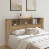 Headboard Cabinet Artisian Oak 180x18.5x102.5 cm Engineered Wood 856885