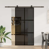 Sliding Door with Hardware Set 102,5x205 cm Tempered Glass&Aluminium 3332988