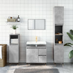ZNTS 3 Piece Bathroom Furniture Set Concrete Grey Engineered Wood 3190217