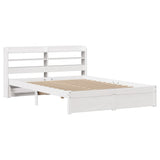 Bed Frame with Headboard without Mattress White 150x200 cm King Size 3306739