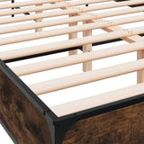Bed Frame without Mattress Smoked Oak 120x200 cm 3280039