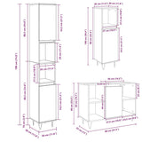 3 Piece Bathroom Furniture Set Sonoma Oak Engineered Wood 3307680