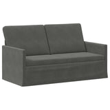Sofa Set 2 pcs Dark Grey Corduroy Fabric 3433249