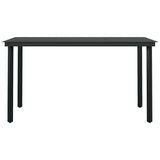7 Piece Garden Dining Set Black 3099092