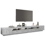 TV Cabinet with LED Lights Concrete Grey 300x35x40 cm 3081928