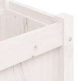 Garden Planters 2 pcs White Solid Wood Pine 837497