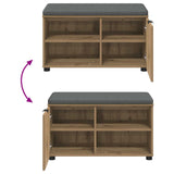 Hall Bench Artisan Oak 80 x 38 x 46 cm 891511