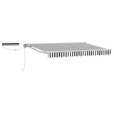 Electric Retractable Awning Anthracite and White 3 x 2.5 m 3421776