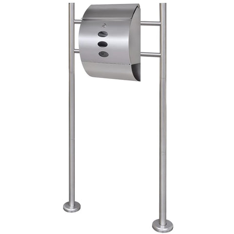 Mailbox on Stand Stainless Steel 271744