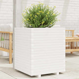 Garden Planter White 60x60x72 cm Solid Wood Pine 3282615