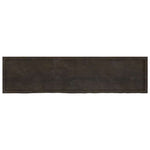 Table Top Dark Brown 200x50x cm Treated Solid Wood Oak 3156461