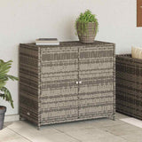 Garden Storage Cabinet Grey 83x45x76 cm Poly Rattan 365545