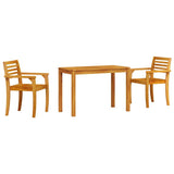 Garden Dining Set 3 pcs Brown Solid Acacia Wood 3375662