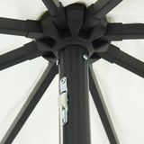 Garden Parasol Sand and Anthracite 395 x 395 x 245 cm Polyester 42003644