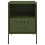 ZNTS Bedside Cabinets 2 pcs Olive Green 36x39x50.5 cm Steel 843063