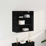 Wall Cabinet Black Oak 80 x 33 x 80 cm Engineered Wood 862803
