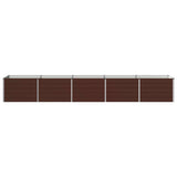 Raised Garden Bed Brown 400 x 80 x 55 cm cold-rolled steel 8006432