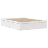 Bed Frame without Mattress White 140x190 cm Solid Wood Pine 3323423