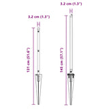 Fence Posts Manual 7 pcs Grey 32mm 100 cm Galvanised steel 42004254