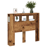 LED Headboard Old Wood 120x18.5x103.5 cm Engineered Wood 857684