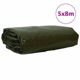 Tarpaulin 650g / m Olive Green 5 x 8 m Canvas with PVC Coating 42017776