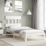 Bed Frame without Mattress White 100x200 cm Solid Wood Pine 3193587