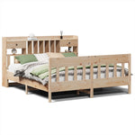 ZNTS Bed Frame without Mattress 180x200 cm Super King Solid Wood Pine 3323251