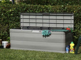 Garden Storage Box Grey 117x45x56 cm 43709