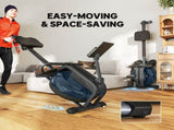 Water Rowing Machine with Wheels, Vertical Storage, Adjustable Resistance, for Strength, Cardio T3398P376847