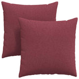 Sofa Pillows 2 pcs Wine Red 80 x 80 cm Fabric 42014043