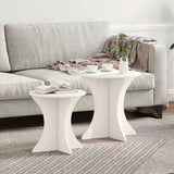 Coffee Table 2 pcs White Solid pine wood 873566