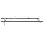 Retractable Awning Manual Red and white 450 x 300 cm Fabric 3330918