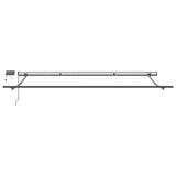 Retractable Awning Manual Red and white 450 x 300 cm Fabric 3330918