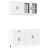 ZNTS 4 Piece Kitchen Cabinet Set Kalmar White Engineered Wood 3314861