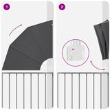 Balcony Privacy Screen 115 x 115 cm Polyester Black 42000908