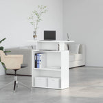 ZNTS Reception Desk White 100x40x104 cm Engineered Wood 859051