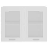 Hanging Glass Cabinet White 80x31x60 cm Engineered Wood 802529