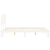 Bed Frame without Mattress White 140x200 cm Solid Wood Pine 3193727