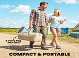 Inflatable Camping Tent with Rainfly, 3 Man Air Tent 3000mm Waterproof Blow Up Tents, Cream T3398P551665