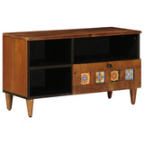 TV Cabinet with Drawer Walnut 80 x 33 x 46 cm Solid Mango Wood 4018241
