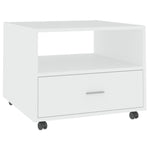 Coffee Table White 55x55x40 cm Engineered Wood 810926