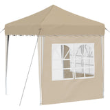 Pop-up Party Tent 195 x 195 x 245 cm Cream Oxford Fabric 42019724