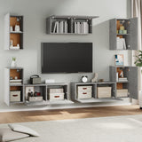 7 Piece TV Cabinet Set Concrete Grey Engineered Wood 3114305