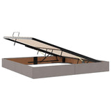 Storage Bed with Mattress Taupe 200 x 200 cm Fabric 3370037