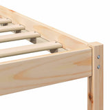 Bed Frame with Headboard Brown 160 x 200 cm Solid Pine Wood 872281