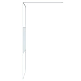 Walk-in Shower Wall White 90x195 cm Clear ESG Glass 152151